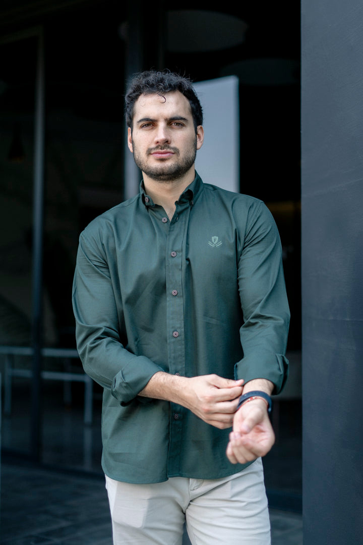 Camisa verde militar FOR2627