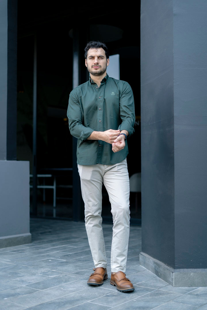 Camisa verde militar FOR2627