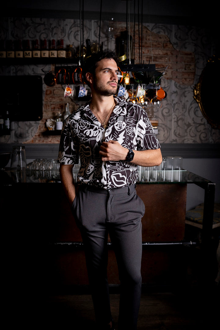 Camisa corta estampada FOR2942