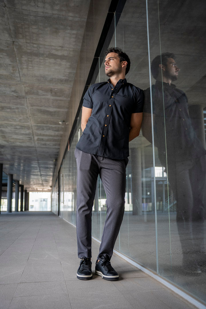 Camisa corta negra FOR2966