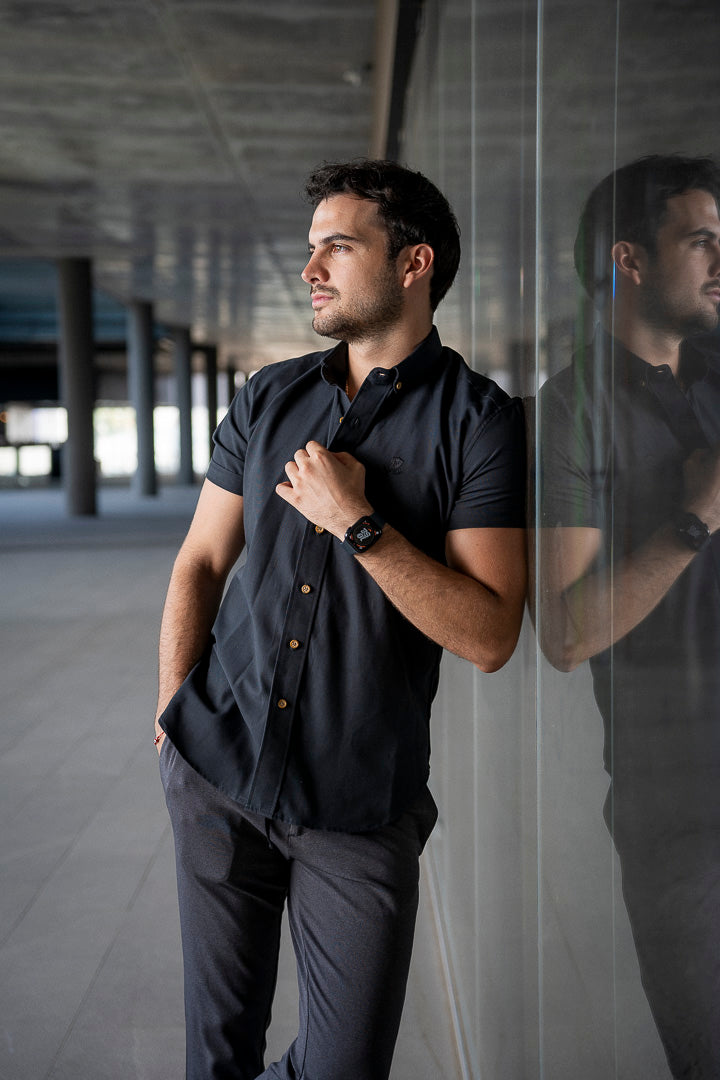 Camisa corta negra FOR2966