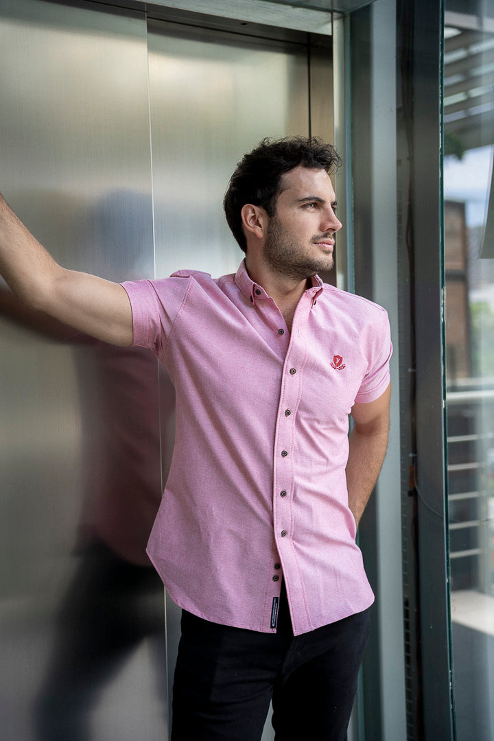 Camisa corta rosa FOR2968